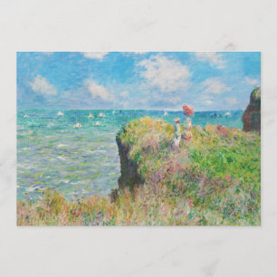 Monet Cliff Wandern bei Pourville Einladung