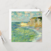 Monet - Cliffs at Under, berühmtes Gemälde Karte (Vorderseite/Rückseite Beispiel)