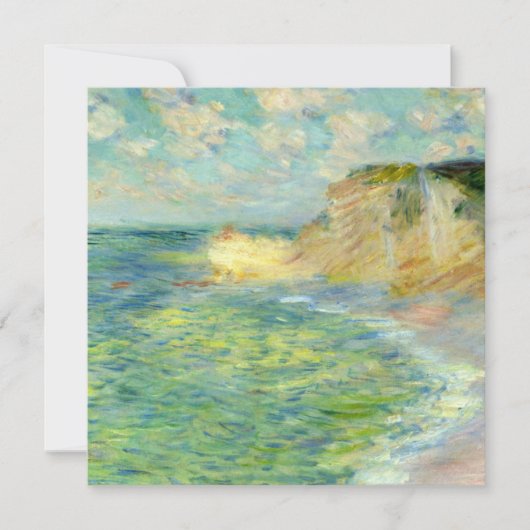 Monet - Cliffs at Under, berühmtes Gemälde Karte (Vorderseite)