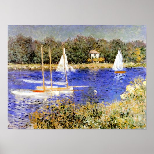 Monet - Das Becken in Argenteuil Poster (Vorne)