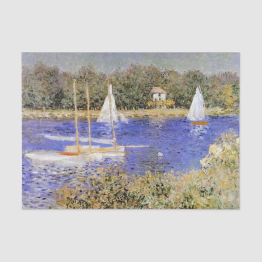 Monet - Das Becken in Argenteuil Seidenpapier (Vorderseite)