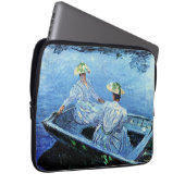 Monet - Das Blue Row-Boot Laptopschutzhülle (Vorne Rechts)