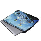 Monet - Das Blue Row-Boot Laptopschutzhülle (Vorne Knopf)