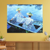 Monet - Das Blue Row-Boot Leinwanddruck (Insitu (Wohnzimmer))