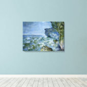 Monet - Das Meer am Fecamp, Kunstwerke des Impress Leinwanddruck (Insitu (Holzboden))