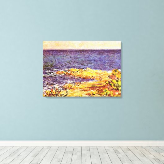 Monet - Das Mittelmeer bei Antibes Leinwanddruck (Insitu (Holzboden))