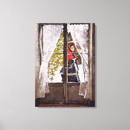 Monet - Das rote Kerchach, Impressionismus Leinwanddruck (Vorderseite)