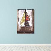 Monet - Das rote Kerchach, Impressionismus Leinwanddruck (Insitu (Holzboden))