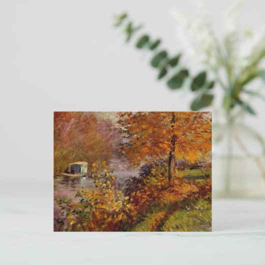 Monet - Das Studio-Boot Postkarte (Stehend Vorderseite)