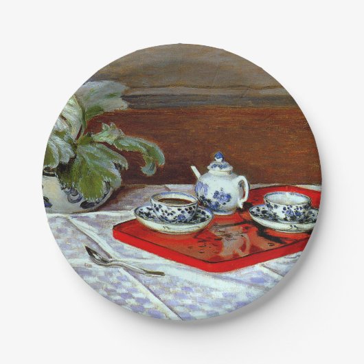 Monet: Das Teeservice, Pappteller (Vorderseite)