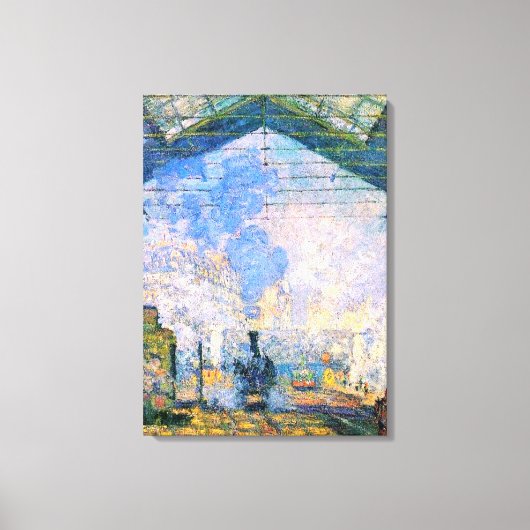 Monet - Der Bahnhof Saint-Lazare, Kunst Leinwanddruck (Vorderseite)