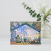 Monet - Der Bahnhof Saint-Lazare, Kunst Postkarte (Stehend Vorderseite)