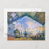 Monet - Der Bahnhof Saint-Lazare, Kunst Postkarte (Vorne/Hinten)