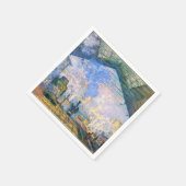 Monet - Der Bahnhof Saint-Lazare, Kunst Serviette (Ecke)