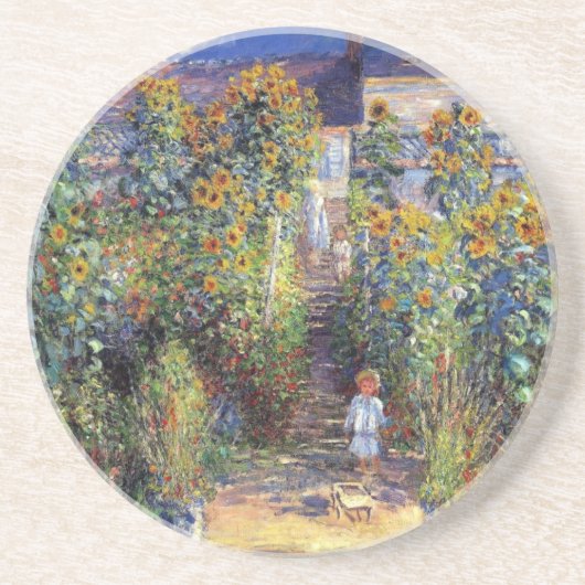 Monet, "der Garten des Künstlers bei Vétheuil" Getränkeuntersetzer (Vorne)