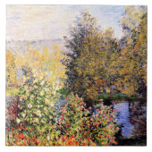 Monet - Der Garten von Hoschede am Montgeron Fliese (Vorderseite)