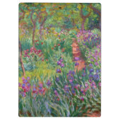 Monet "der Iris-Garten bei Giverny" Klemmbrett (Rückseite)