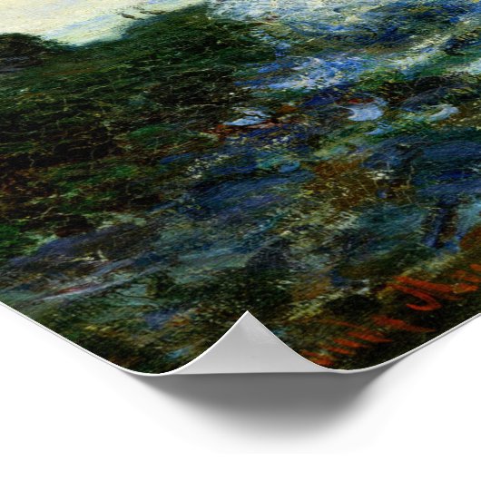 Monet - Der Manneport-Felsbogen westlich von Etret Poster (Ecke)