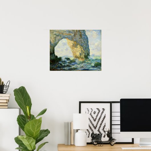 Monet - Der Manneport-Felsbogen westlich von Etret Poster (Heimbüro)