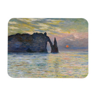 Monet - Der Manneport, Klippe bei Etretat, Sonnenu Magnet
