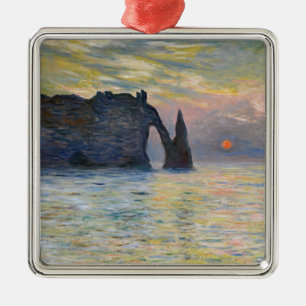 Monet - Der Manneport, Klippe bei Etretat, Sonnenu Ornament Aus Metall