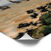 Monet - Der Strand in Honfleur Poster (Ecke)