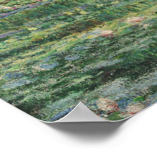 Monet - Der Wasserliliensee Poster (Ecke)