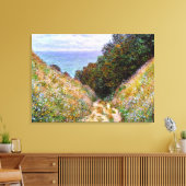 Monet - Der Weg in La Cavee, Pourville Leinwanddruck (Insitu (Wohnzimmer))
