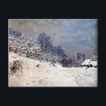 Monet - Der Weg vor der Farm von Saint-Simeon Postkarte<br><div class="desc">Claude Monet berühmtes Gemälde,  Die Straße vor der Farm von Saint Simeon im Winter</div>