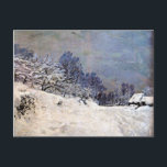 Monet - Der Weg vor der Farm von Saint-Simeon Postkarte<br><div class="desc">Claude Monet berühmtes Gemälde,  Die Straße vor der Farm von Saint Simeon im Winter</div>