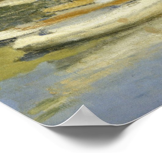 Monet - Die Argenteuil-Brücke Poster (Ecke)