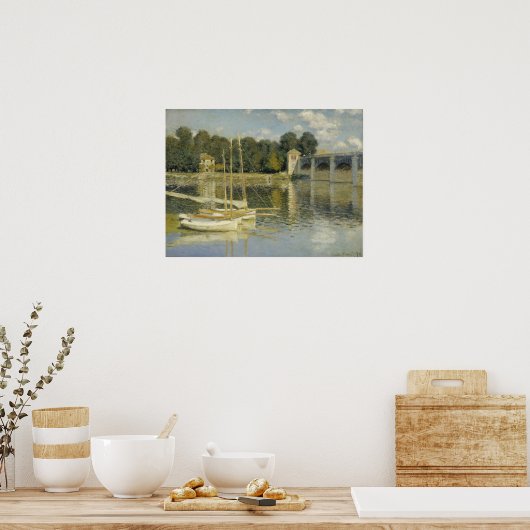Monet - Die Argenteuil-Brücke Poster (Küche)