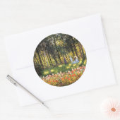 Monet - Die Familie der Künstler im Garten Runder Aufkleber (Umschlag)