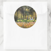 Monet - Die Familie der Künstler im Garten Runder Aufkleber (Tasche)