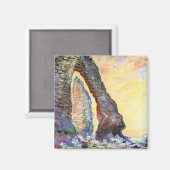 Monet - Die Felsennadel durch Porte d'Aval Magnet (Vorderseite/Rückseite)