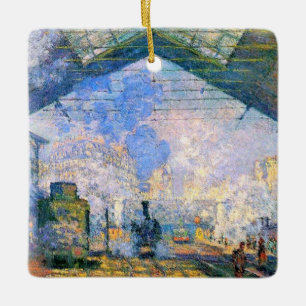 Monet - Die Gare Saint-Lazare, feine Kunst Keramikornament
