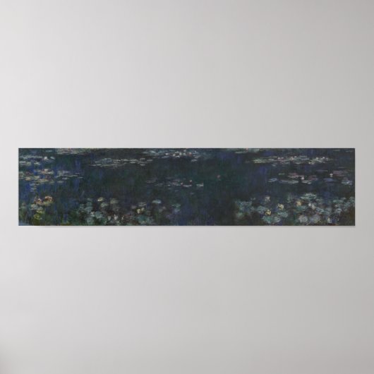 Monet - Die grüne Reflexion des Wassers Poster (Vorne)