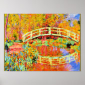 Monet - Die japanische Brücke in Giverny Poster (Vorne)