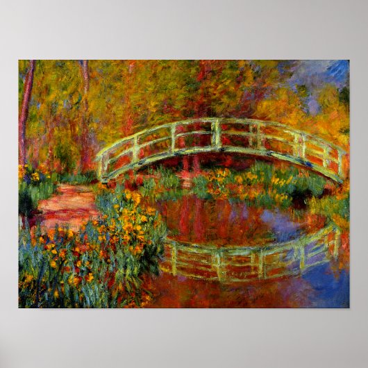 Monet - Die japanische Brücke Poster (Vorne)