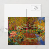 Monet - Die japanische Brücke Postkarte (Vorne/Hinten)