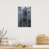 Monet - Die Kathedrale in Rouen das Portal, grau Poster (Küche)