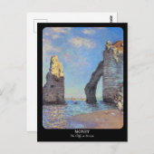 MONET / Die Klippen bei Etretat Postkarte (Vorne/Hinten)