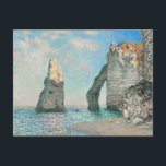 Monet - Die Klippen bei Etretat Postkarte<br><div class="desc">The Cliffs at Etretat,  ein berühmtes Gemälde des Impressionismus von Claude Monet</div>