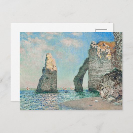 Monet - Die Klippen bei Etretat Postkarte (Vorne/Hinten)