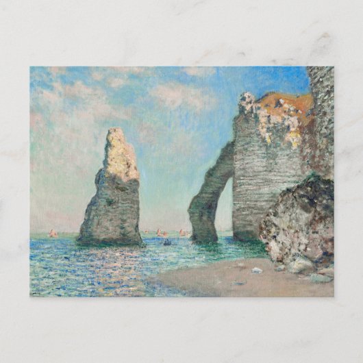 Monet - Die Klippen bei Etretat Postkarte (Vorderseite)