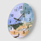 Monet - Die Mole in Le Havre, Große Wanduhr (Winkel)