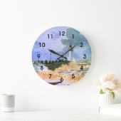 Monet - Die Mole in Le Havre, Große Wanduhr (Zuhause)
