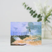 Monet - Die Mole in Le Havre, Postkarte (Stehend Vorderseite)