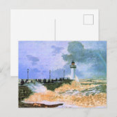 Monet - Die Mole in Le Havre, Postkarte (Vorne/Hinten)