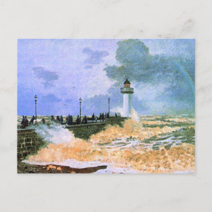 Monet - Die Mole in Le Havre, Postkarte